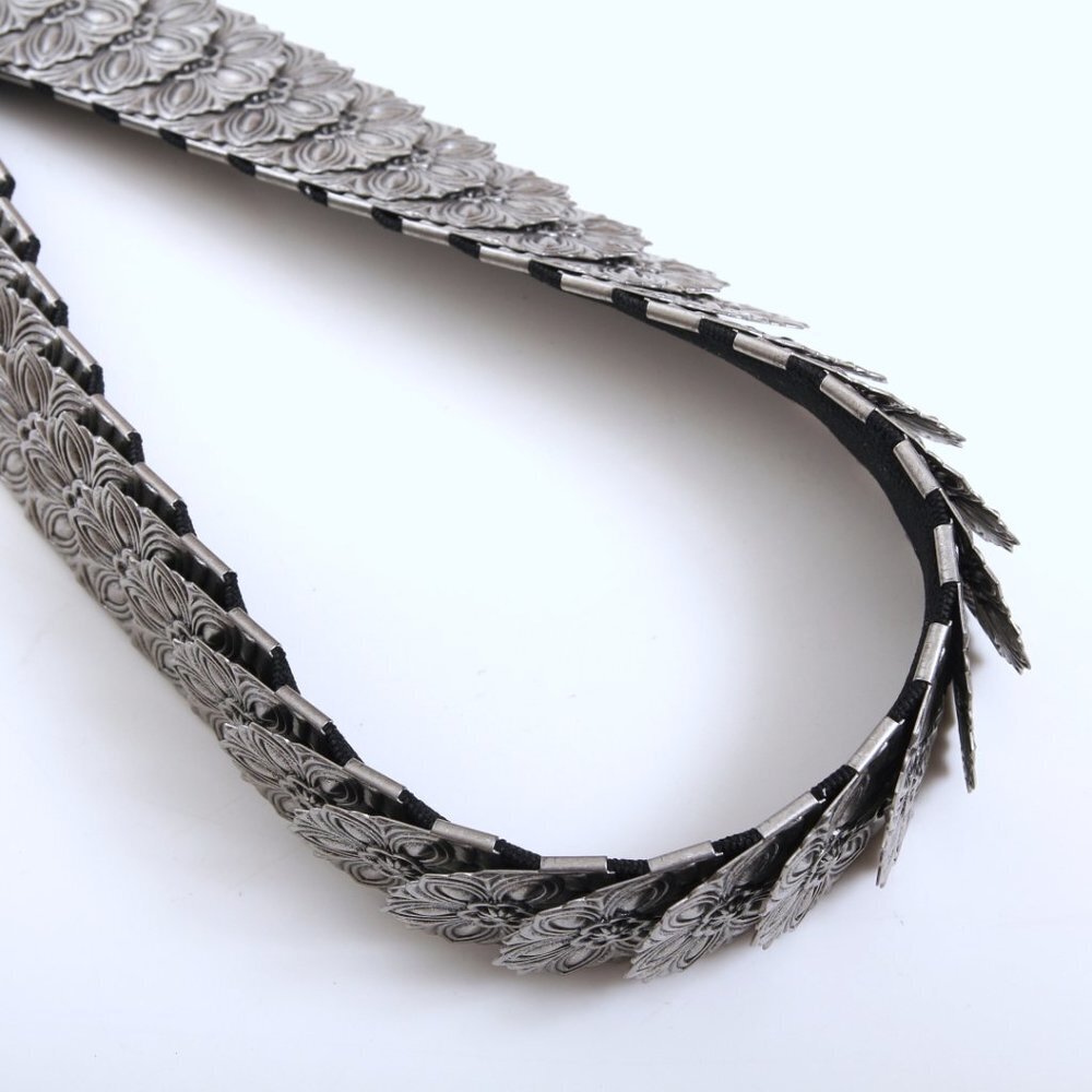 NWOT Silver Metal Scales Belt with Rhinestone Buckle‎ - Picture 6 of 10